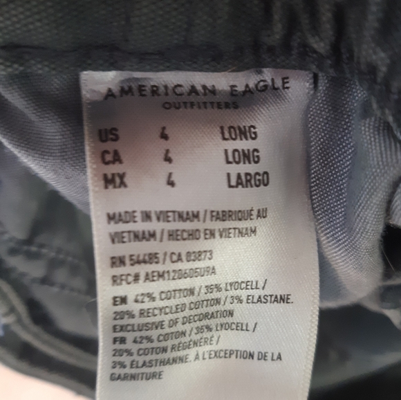 American Eagle Cargo Pants Women's Size 4 Long - Picture 5 of 6